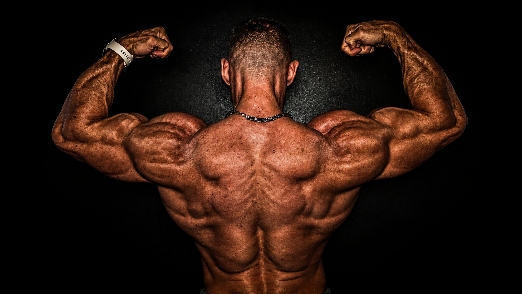 daddamdaily back double biceps pose